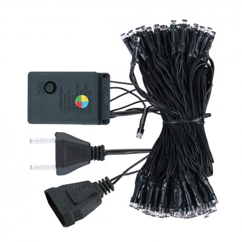 [220V UE Plug] Étanche 100 LED RGB String Lights avec contrôleur, Flashing / Fading / Chasing Effet, Longueur: 10m SH12541060-09